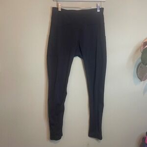 Iuga Women Athletic Activewear Yoga Workout Gym High Waist Leggings Black Medium